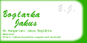 boglarka jakus business card