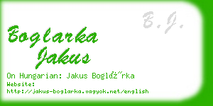 boglarka jakus business card